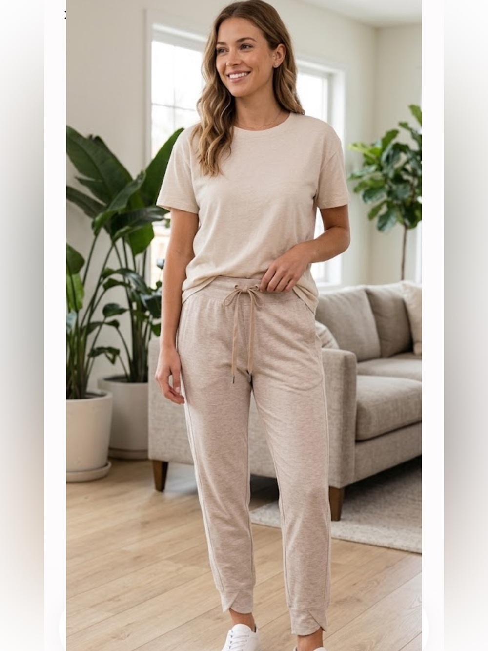 Travis Mathew Women’s Drawstring Jogger Pants - Cream